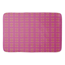 Roze en gouden design badmat