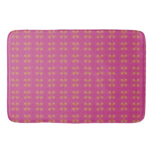 Roze en gouden design badmat