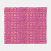 Roze en gouden design fleece deken (Voorkant (Horizontaal))