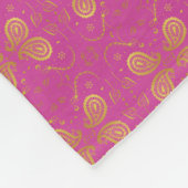 Roze en gouden design fleece deken (Hoek)