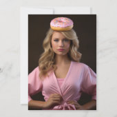 Roze en gouden donuts en graden Afstuderen Bedankkaart (Achterkant)