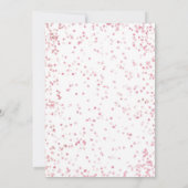 Roze en gouden eenhoorn Baby shower uitnodiging (Achterkant)