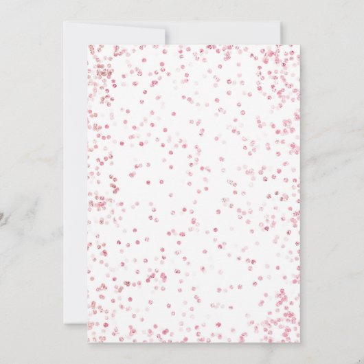 Roze en gouden eenhoorn Baby shower uitnodiging (Achterkant)