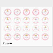 Roze en Gouden Eenhoorn Stickers (Vel)
