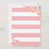 Roze en gouden eerste verjaardag uitnodigingen (Achterkant)