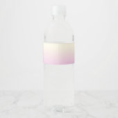 Roze en Gouden Eerste Verjaardag Waterflesetiket Waterfles Etiket (Achterkant)