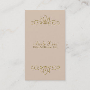 Roze en gouden elegante chic aangepaste glamour visitekaartje