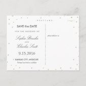 Roze en gouden elegante sterren Sla het Briefkaart (Achterkant)