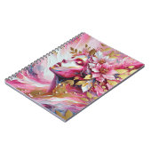 Roze en gouden elegante vrouw gezicht notitieboek (Linkerzijde)