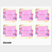 Roze en gouden etiketten voor verpakkingsdoeleinde (Vel)