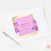 Roze en gouden etiketten voor verpakkingsdoeleinde (Envelop)