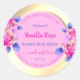 Roze en gouden etiketten voor verpakkingsdoeleinde