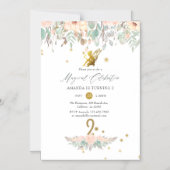 Roze en gouden feeënthema Meisje 2de verjaardagsfe Magnetische Uitnodiging (Voorkant)