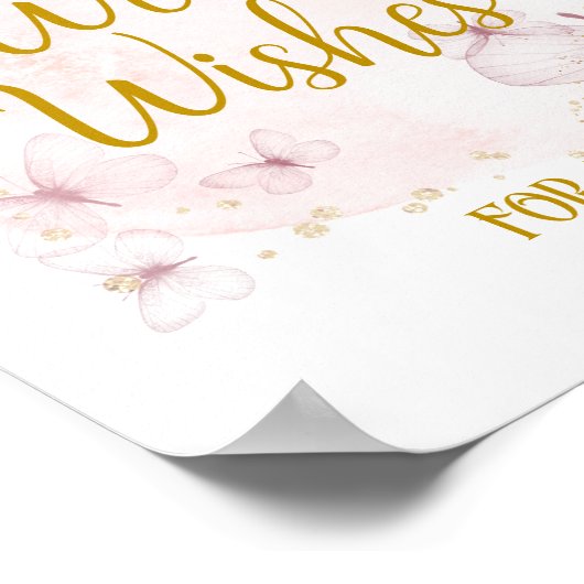 Roze en gouden feestdag - Tafelteken Poster (Hoek)