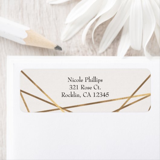 Roze en gouden Floral Glam Bridal Shower Etiket (Insitu)