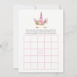 Roze en gouden Floral Unicorn Girl Baby shower Bin