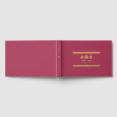 Roze en gouden folie bruiloft gastenboek (Volledig)