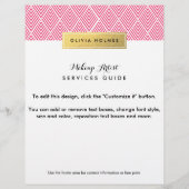 Roze en gouden Folie Chevron Pattern Flyer (Voorkant)