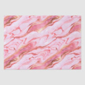 Roze en Gouden Folie Marmer Tissuepapier (Voorkant)