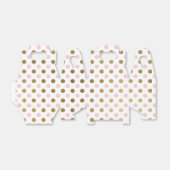 Roze en Gouden Folie Polka Dot Patroon Bedankdoosjes (Uitgevouwen)