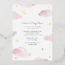 Roze en gouden folie Sweet Dreams Baby Shower Uitn
