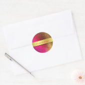 Roze en Gouden Folie Zoals De Afdichting van de Hu Ronde Sticker (Envelop)
