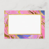 Roze en Gouden Geode | Baby shower Book Request Informatiekaartje (Achterkant)