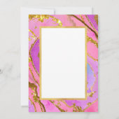 Roze en Gouden Geode | De ster van David Bat Mitsw Kaart (Achterkant)