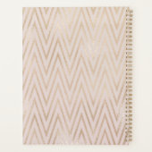 Roze en Gouden Geometrisch Patroon Planner (Achterkant)