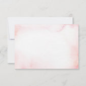 Roze en gouden geometrische Floral Waterverf RSVP- RSVP Kaartje (Achterkant)