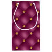 Roze en Gouden Geplooide Kleine Cadeautas (Achterkant)