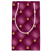 Roze en Gouden Geplooide Kleine Cadeautas (Voorkant)