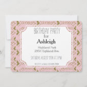 Roze en gouden Glam Pijlen verjaardag Kaart (Voorkant)