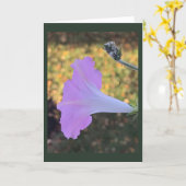 Roze en gouden glans Morning Glory blanco  Kaart (Gele Bloem)