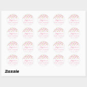 Roze en gouden Glitter Baby shower Circle Stickers (Vel)