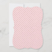 Roze en Gouden Glitter Banner 1e Verjaardagsfeest Kaart (Achterkant)