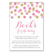 Roze en gouden glitter Breng een boek Kaart Insert (Voorkant)