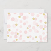 Roze en gouden Glitter Confetti Bedankkaart (Achterkant)