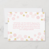 Roze en gouden Glitter Confetti Bedankkaart (Achterkant)