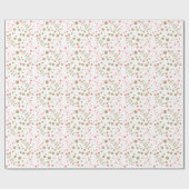 Roze en gouden glitter First Birthday Wrapping Pap Cadeaupapier (Vlak)