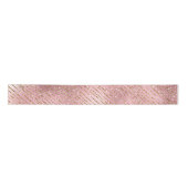 Roze en Gouden Glitter Glam Stripes Patroon Satijnen Lint (Voorkant)