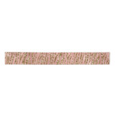 Roze en Gouden Glitter Glam Tiger Stripes Patroon Satijnen Lint (Voorkant)