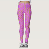 Roze en gouden Glitter Leggings (Voorkant)