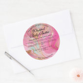 Roze en Gouden Glitter Lichaamsboter Pot Etiket (Envelop)
