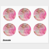 Roze en Gouden Glitter Lichaamsboter Pot Etiket (Vel)