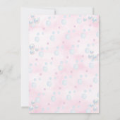 Roze en gouden glitter Mermaid 1e verjaardag Kaart (Achterkant)