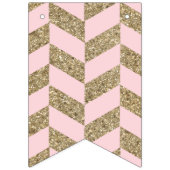 Roze en gouden Glitter Patterned Vlaggetjes (Derde vlag)