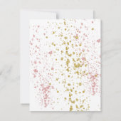 Roze en Gouden Glitter Pineapple Party Kaart (Achterkant)