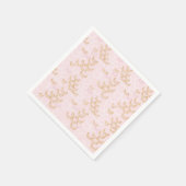 Roze en Gouden Glitter Zeemeermin Schalen Patroon Servet (Hoek)