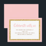 Roze en gouden glitters Bar Mitswa Insteekkaart Kaart<br><div class="desc">Deze trendy insteekkaart heeft een voorzijde met opvallende letters en een gelaagde look in gouden glitter en wit,  en een effen gekleurde achterkant. Voeg uw tekst toe met het sjabloonformulier. Wijzig het lettertype,  de lay-out en de kleuren met de functie Aanpassen.</div>